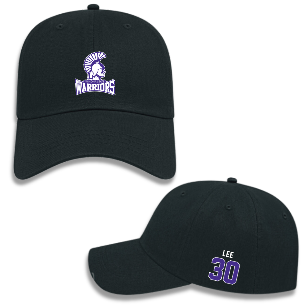 Winona State University Baseball Black Hat - #30 Peyton Lee