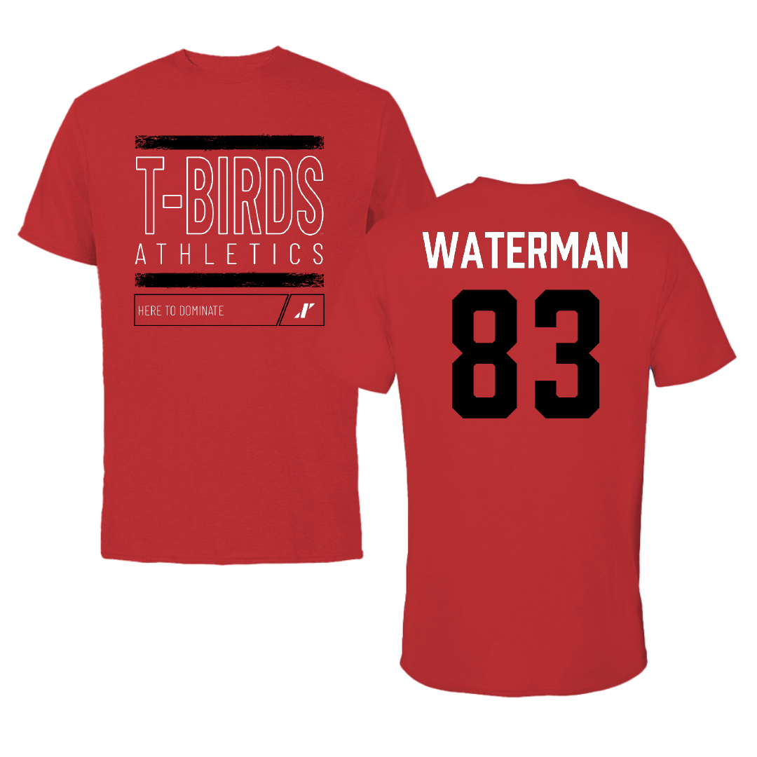 Southern Utah University Football Red Dominate Performance Tee - #83 Bryson Waterman