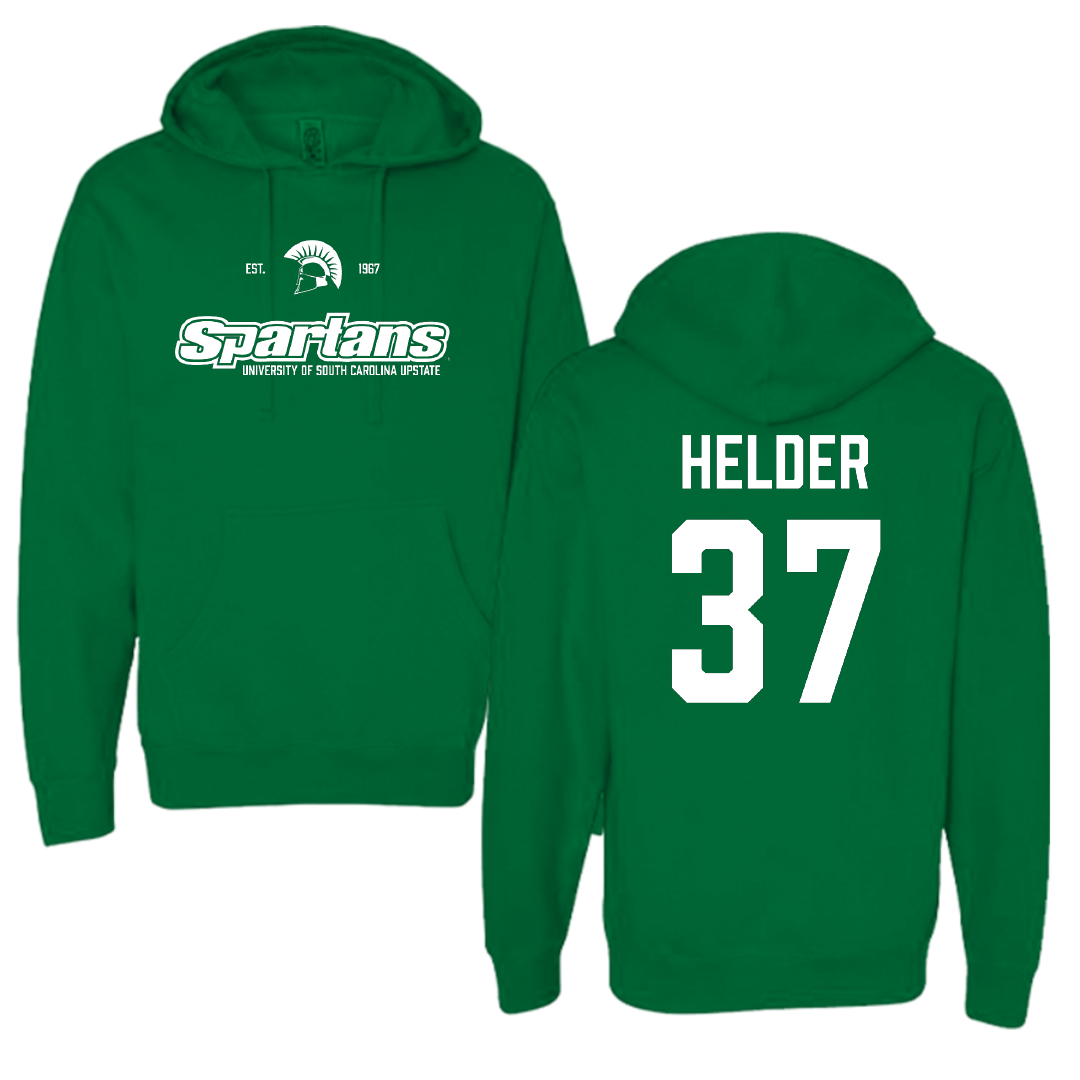University of South Carolina-Upstate Baseball Green General Hoodie - #37 Gabe Helder