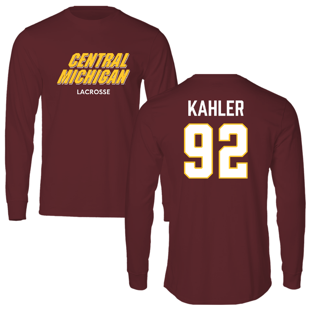 Central Michigan University Lacrosse (W) Maroon Long Sleeve - #92 Leila Kahler