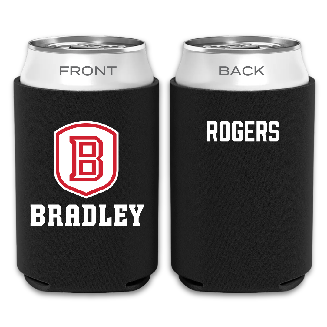 Bradley University Tennis Black Can Cooler - Madi Rogers