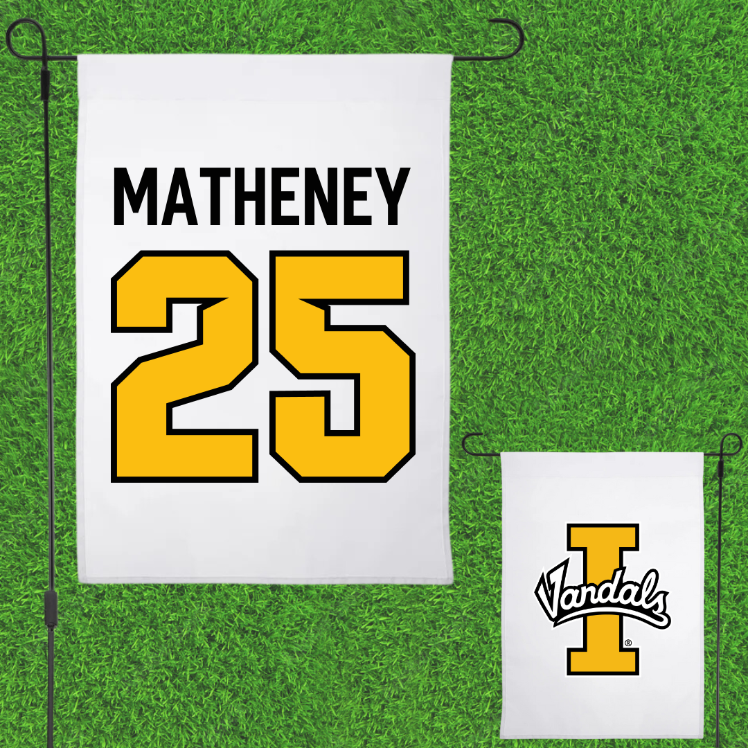 University of Idaho Football White Garden Flag - #25 Carlos Matheney