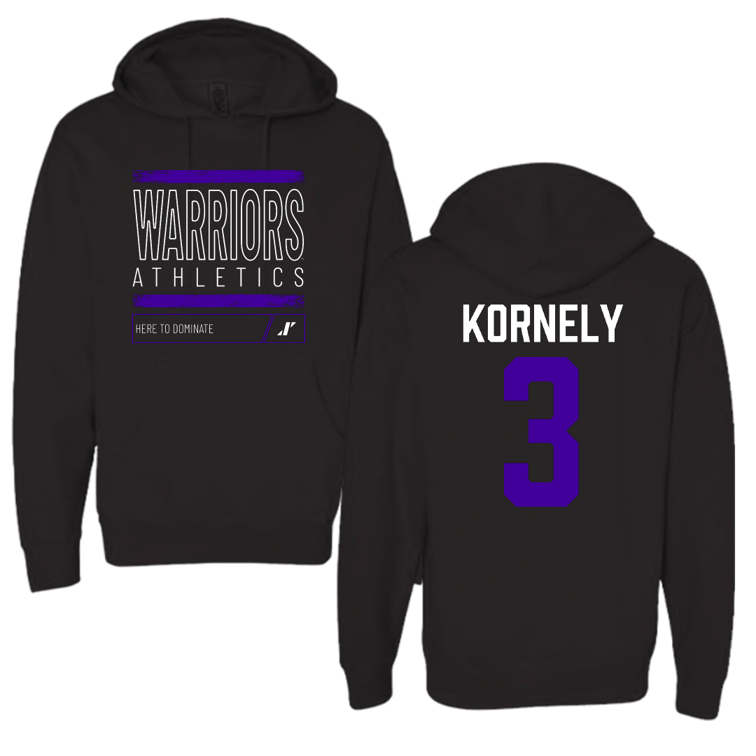 Winona State University Volleyball Black Dominate Hoodie - #3 Kenna Kornely
