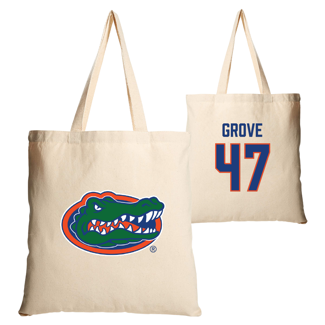 University of Florida Lacrosse Tan Canvas Tote Bag - #47 Sara Grove