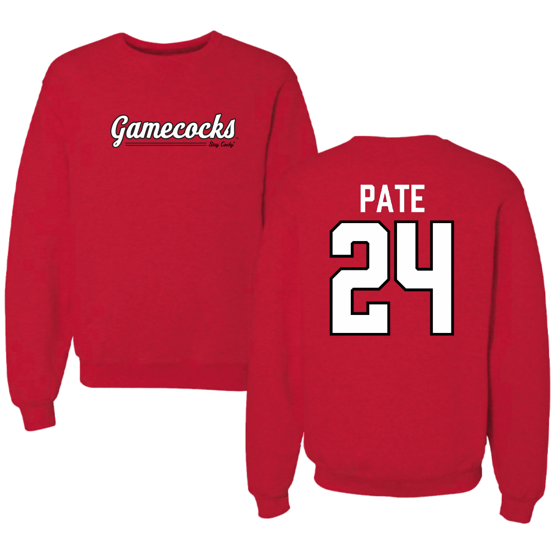 Jacksonville State University Softball Red General Crewneck - #24 Ella Pate