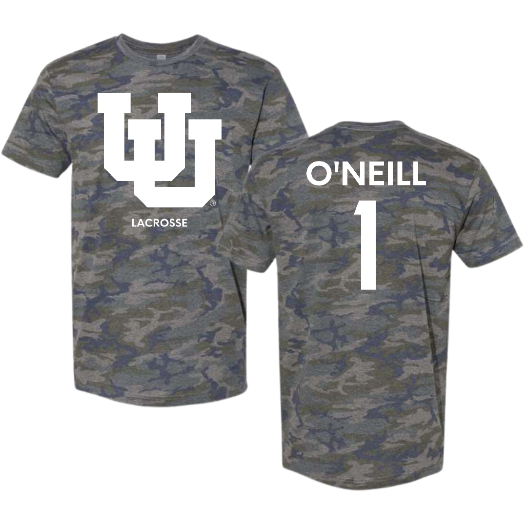 University of Utah Lacrosse (M) Vintage Camo Tee - #1 Conor O'Neill