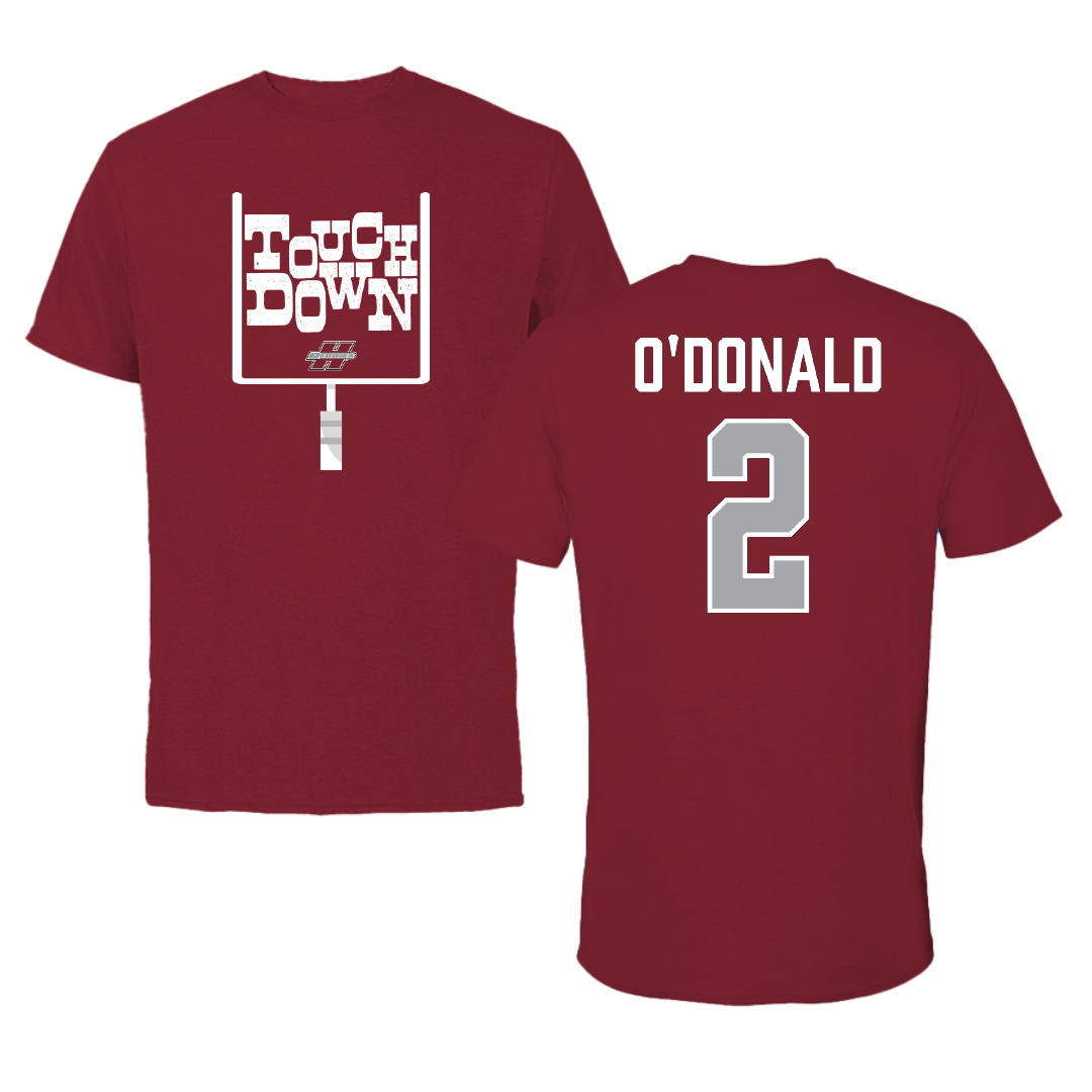 Henderson State University Football Cardinal Touchdown Tee - #2 Fredrick O'Donald