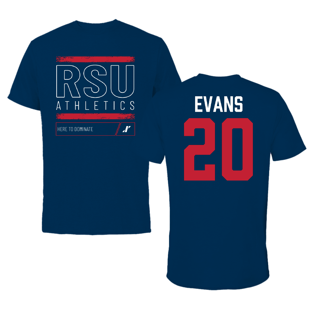 Rogers State University Softball Navy Dominate Performance Tee - #20 Savannah Evans