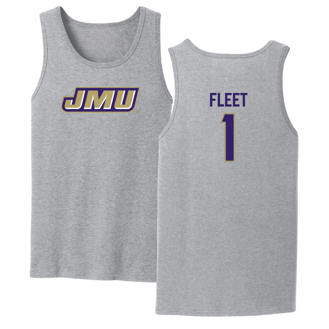 James Madison University Softball Sport Gray Tank Top - #1 Kirsten Fleet