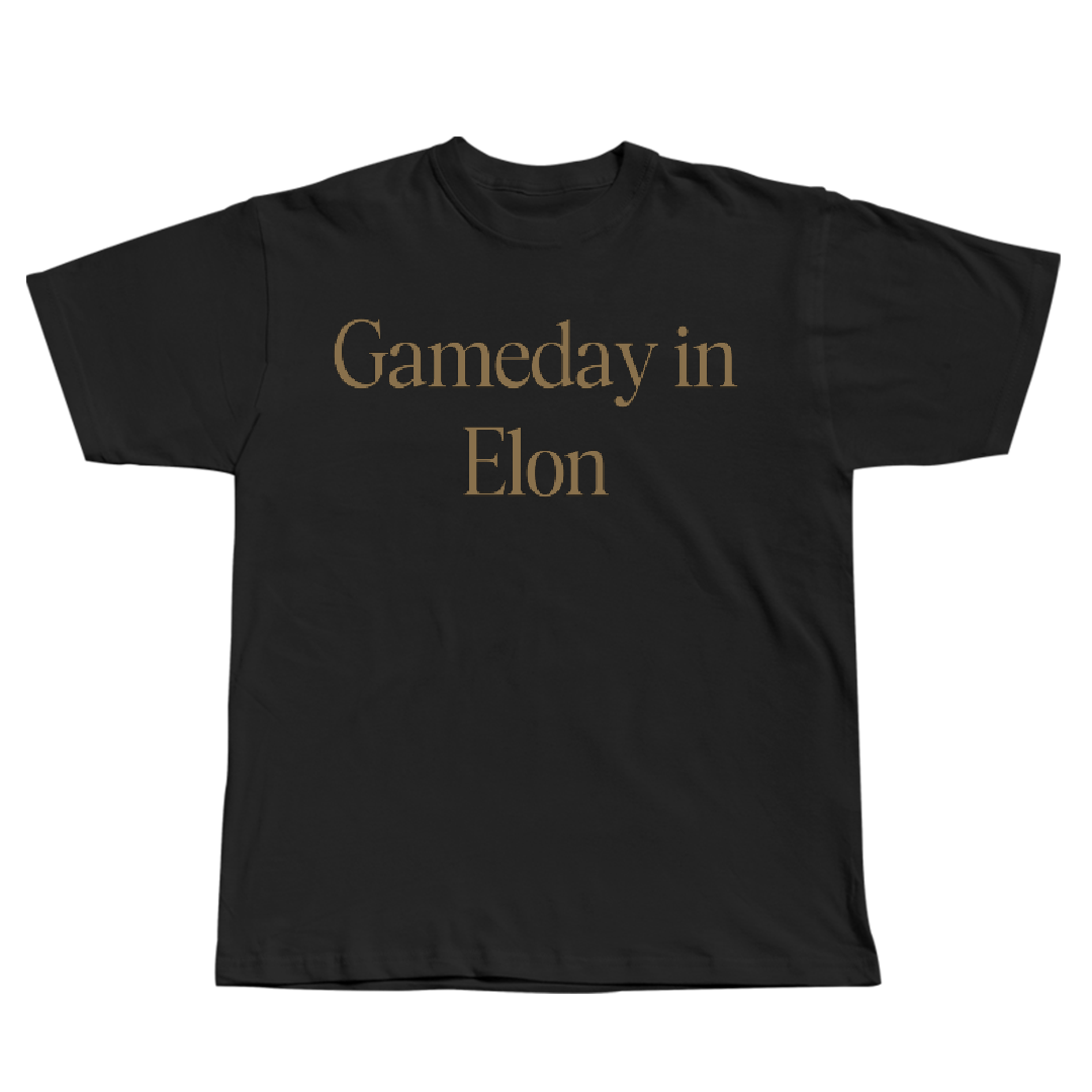 Elon University Football Black Gameday Tee - #92 Brandon Smiley