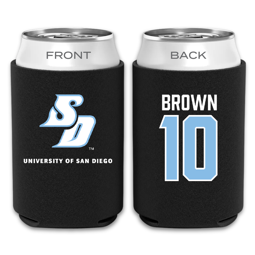 University of San Diego Football Black Can Cooler - #10 Nathan Brown