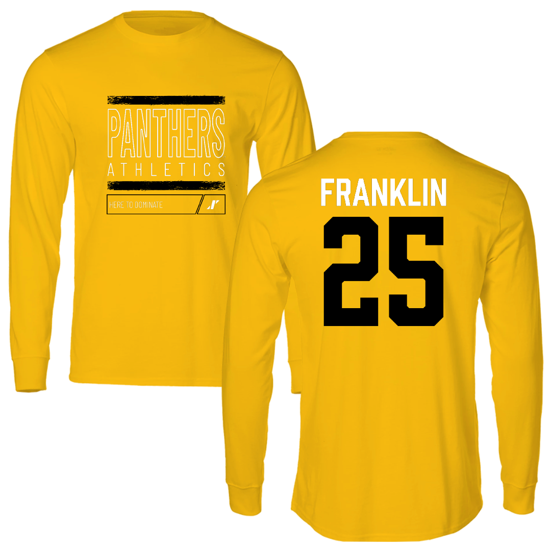 University of Wisconsin-Milwaukee Basketball Gold Dominate Performance Long Sleeve - #25 Aaron Franklin