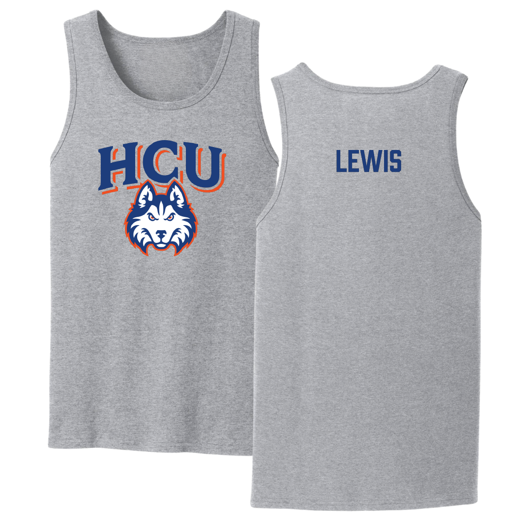Houston Christian University Football Sport Gray Tank Top - Darius Lewis