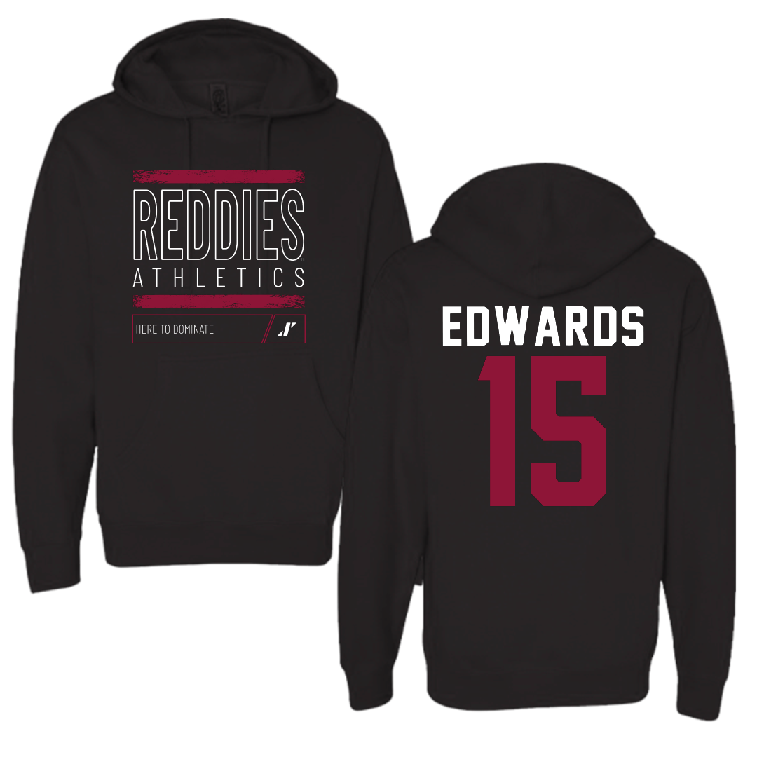 Henderson State University Football Black Dominate Hoodie - #15 Andrew Edwards