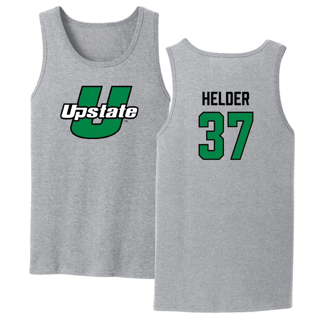 University of South Carolina-Upstate Baseball Sport Gray Tank Top - #37 Gabe Helder