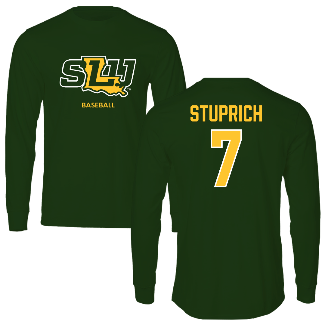 Southeastern Louisiana University Baseball Forest Green Performance Long Sleeve - #7 Brennan Stuprich