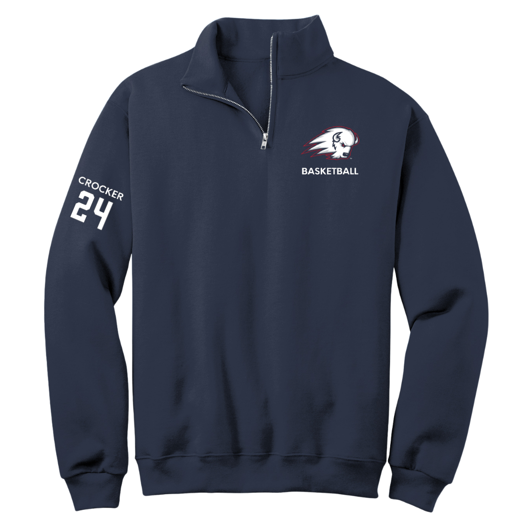 Utah Tech University Basketball (W) Navy Quarter-Zip - #24 Lauren Crocker