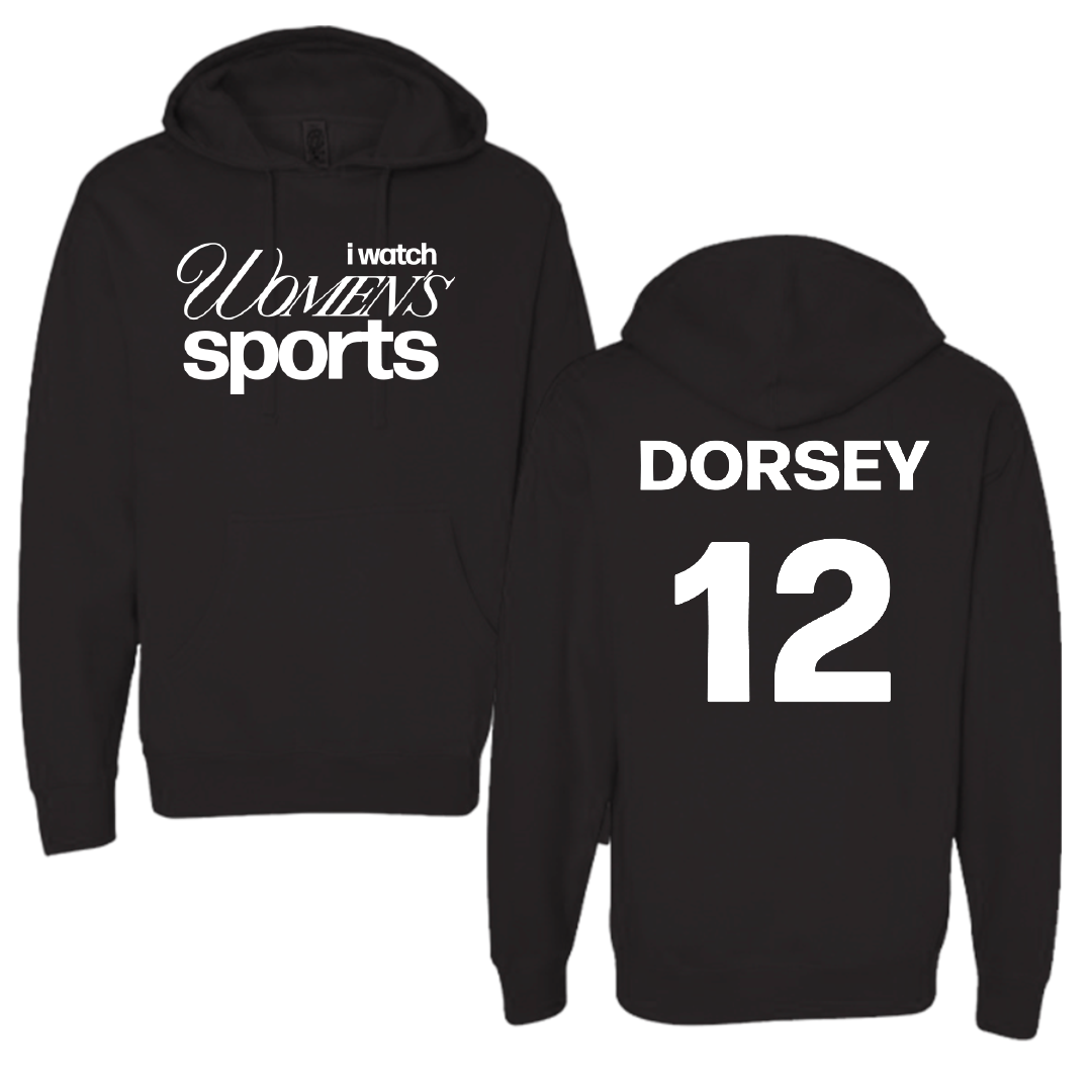 Bradley University Basketball Black WHM Hoodie - #12 Nika Dorsey