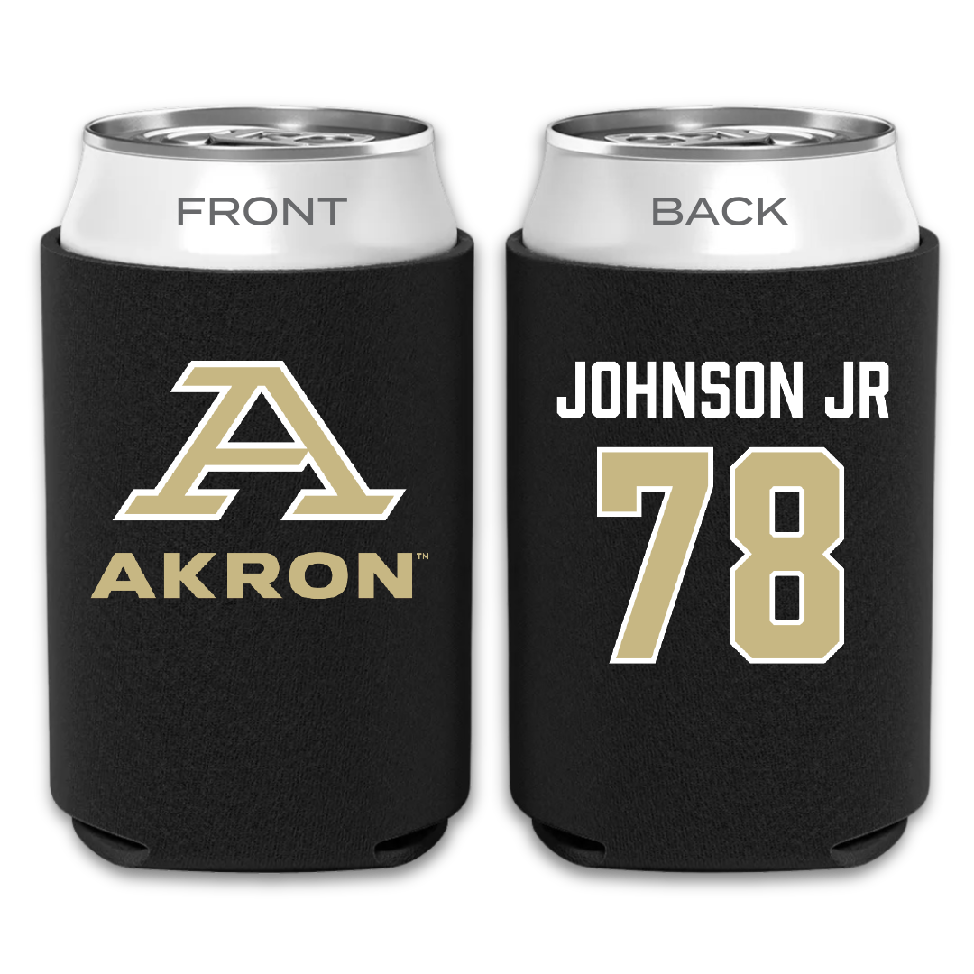 University of Akron Football Black Can Cooler - #78 DJ Johnson Jr