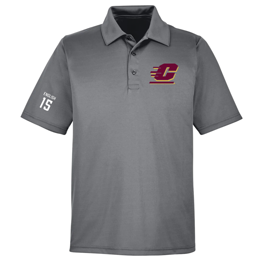 Central Michigan University Lacrosse (W) Light Gray Polo - #15 Margaret English