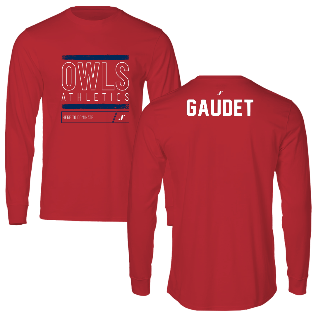 Florida Atlantic University TF and XC Red Dominate Performance Long Sleeve - Luke Gaudet