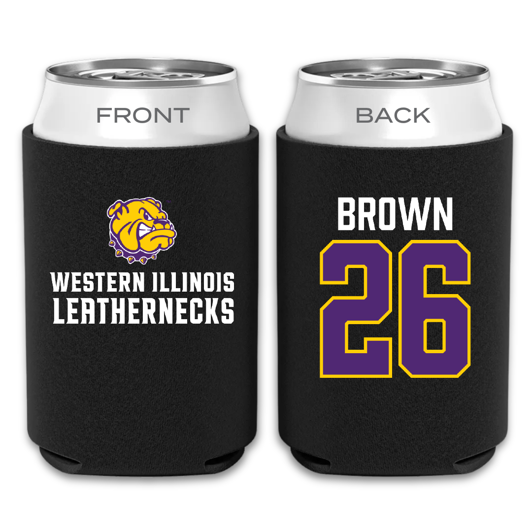 Western Illinois University Softball Black Can Cooler - #26 Payton Brown