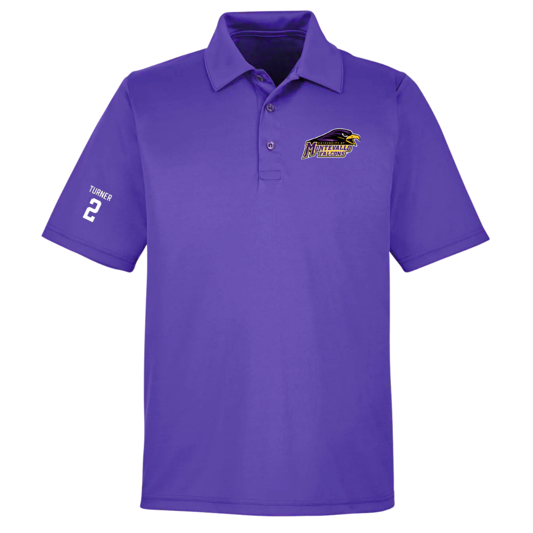 University of Montevallo Baseball Purple Polo - #2 McGwire Turner