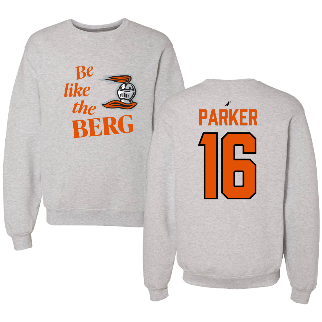 Heidelberg University Lacrosse Light Gray Be Like Us Crewneck - #16 Colin Parker