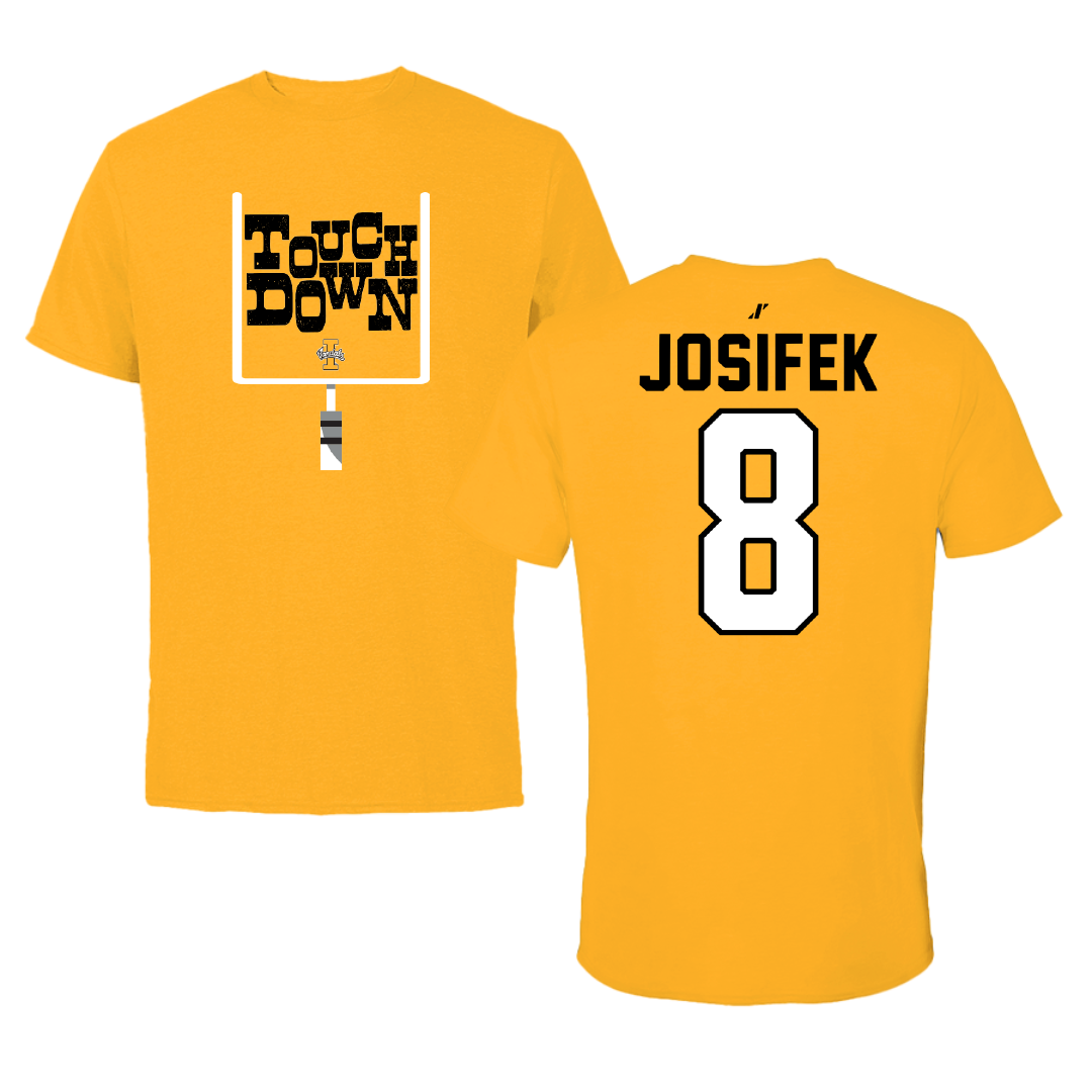 University of Idaho Football Gold Touchdown Performance Tee - #8 Nicholas Josifek