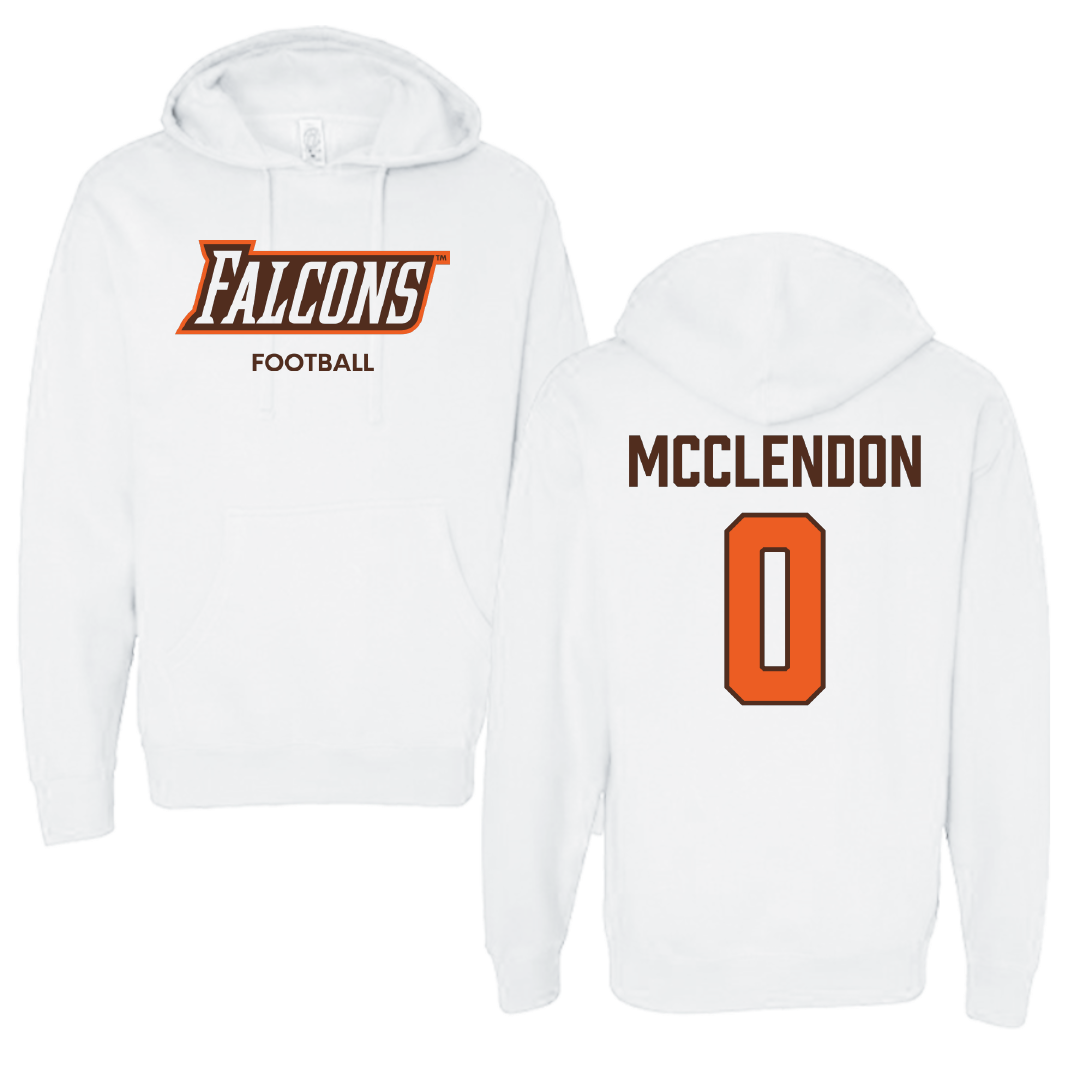 Bowling Green State University Football White Hoodie - #0 Darius McClendon