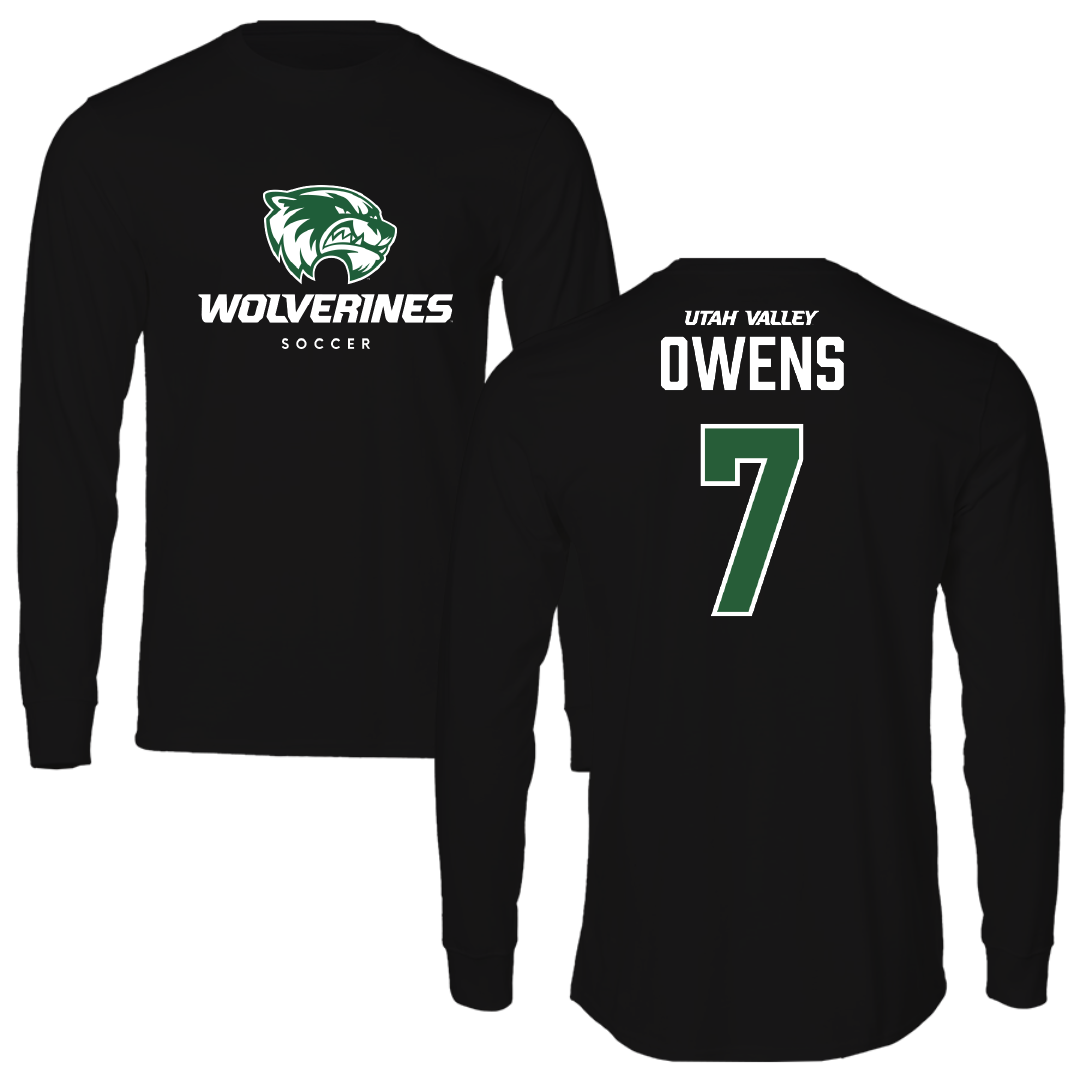 Utah Valley University Soccer Black Performance Long Sleeve - #7 Mia Owens