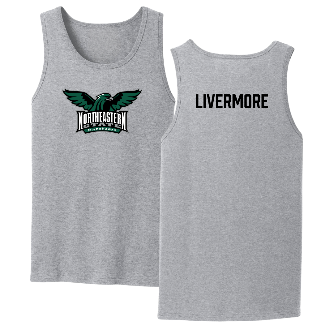 Northeastern State University Golf Sport Gray Tank Top - Will Livermore