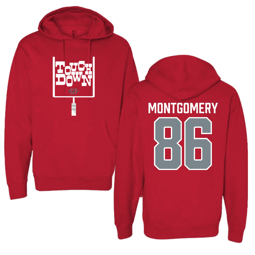 Nicholls State University Football Red Touchdown Hoodie - #86 Ty Montgomery