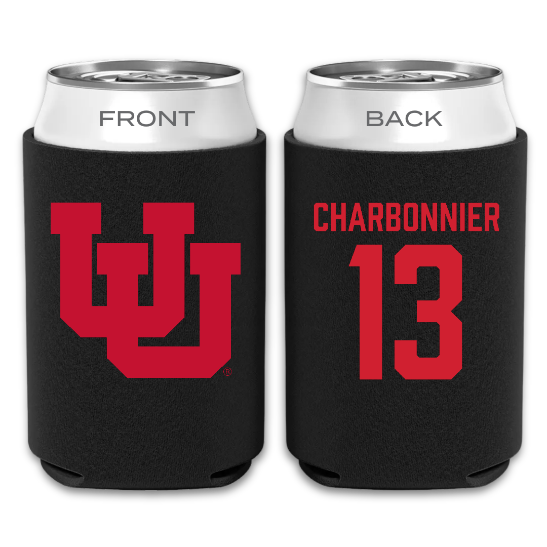 University of Utah Lacrosse Black Can Cooler - #13 Luc Charbonnier