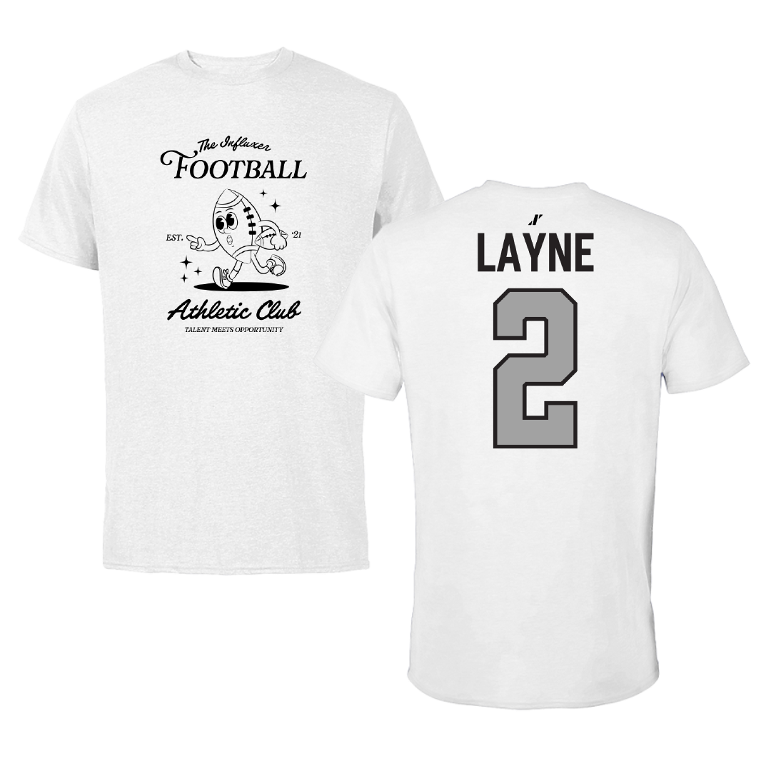 Football White Influxer Athletic Club Tee - #2 Jack Layne