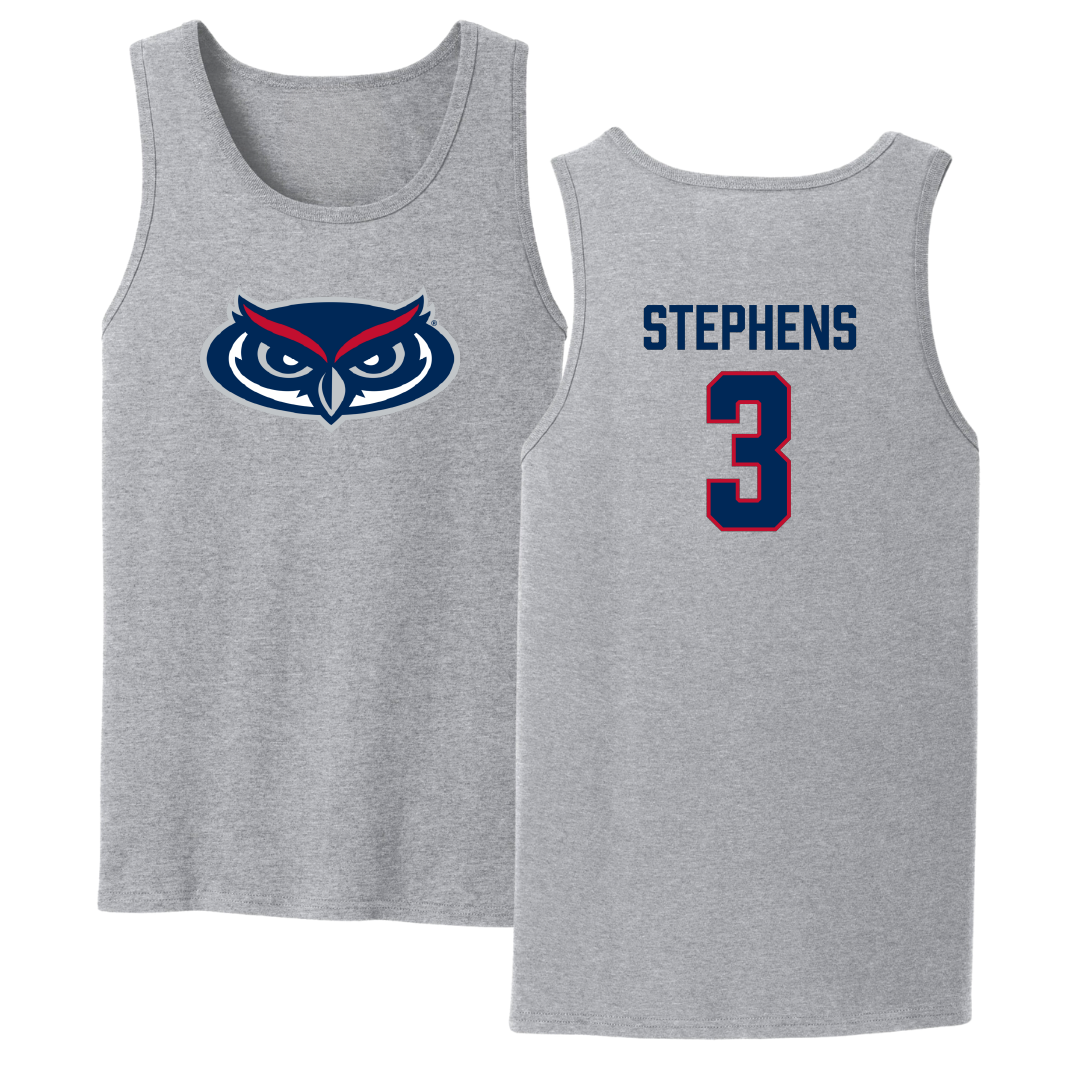 Florida Atlantic University Volleyball Sport Gray Tank Top - #3 Nono Stephens