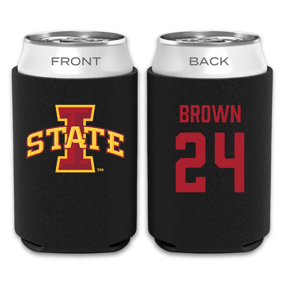 Iowa State University Basketball (W) Black Can Cooler - #24 Addy Brown
