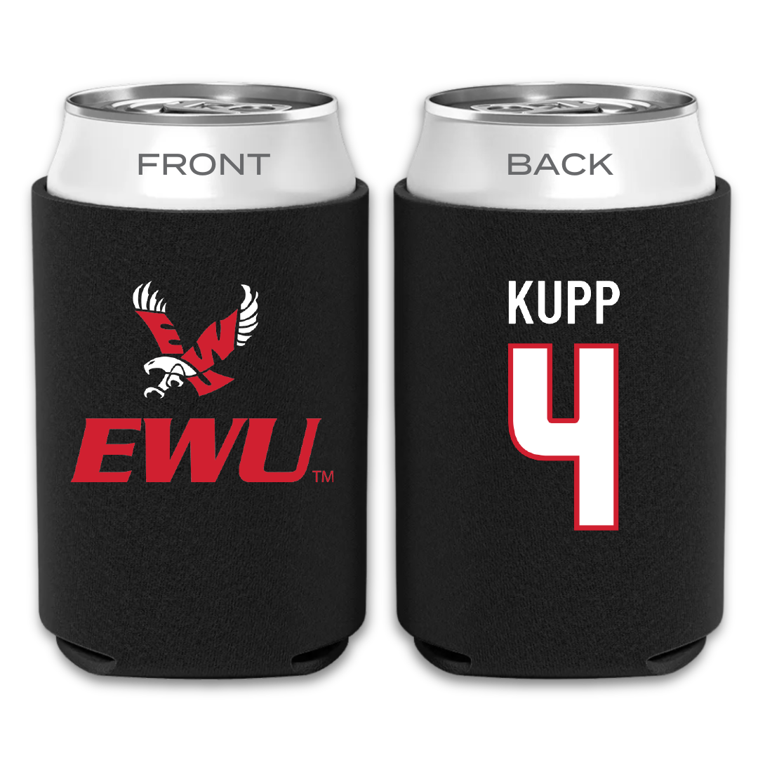 Eastern Washington University Soccer Black Can Cooler - #4 Katrina Kupp