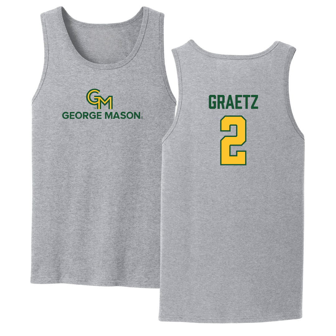 George Mason University Volleyball Sport Gray Tank Top - #2 Haley Graetz