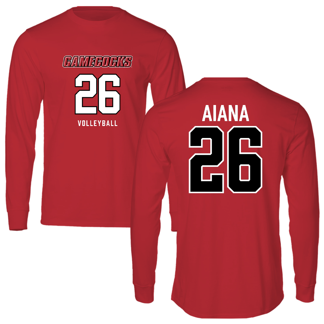 Jacksonville State University Volleyball Red Long Sleeve - #26 Hana Aiana