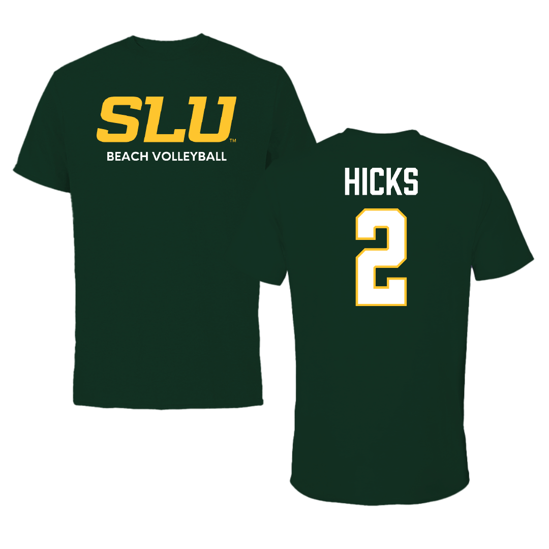Southeastern Louisiana University Beach Volleyball Forest Green Performance Tee - #2 Makayla Hicks