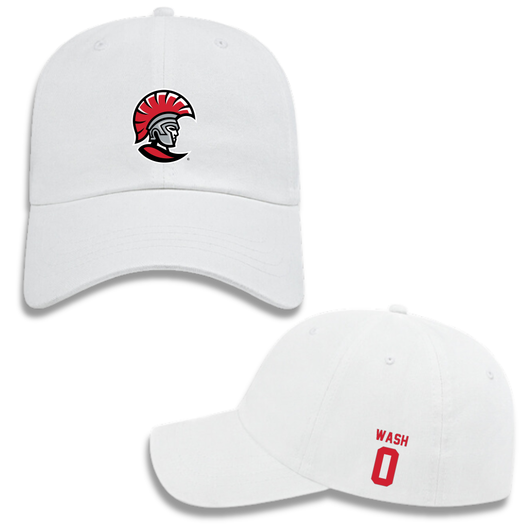 University of Tampa Baseball White Hat - #0 Logan Wash