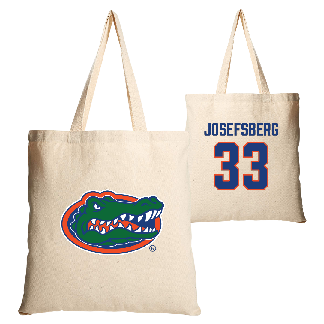University of Florida Basketball Tan Canvas Tote Bag - #33 Cooper Josefsberg