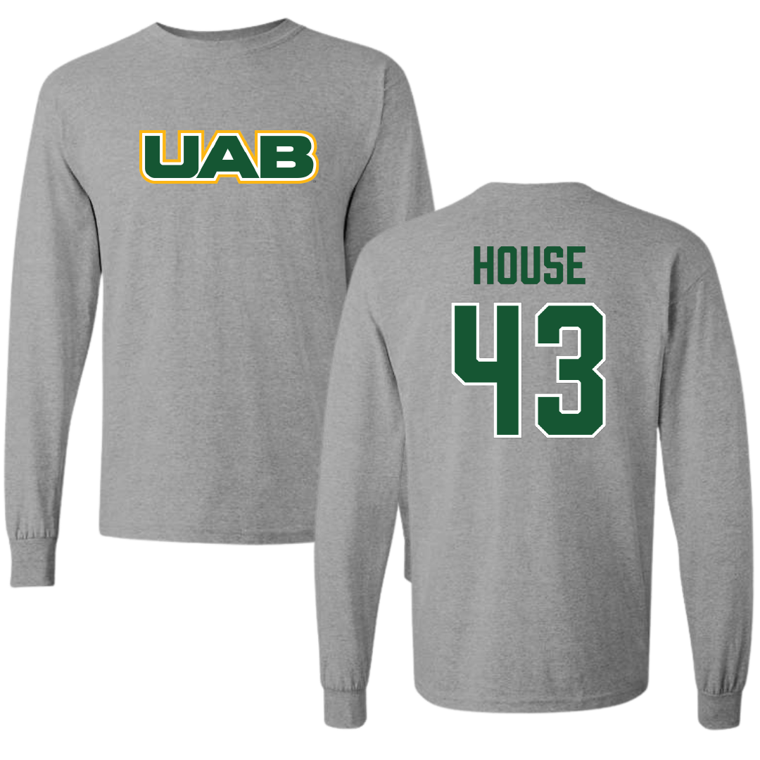 University of Alabama at Birmingham Baseball Sport Gray Long Sleeve - #43 Brooks House