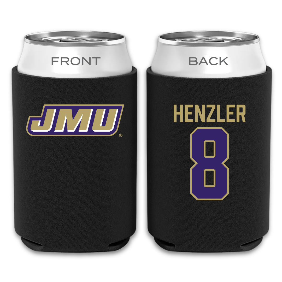 James Madison University Softball Black Can Cooler - #8 Bella Henzler