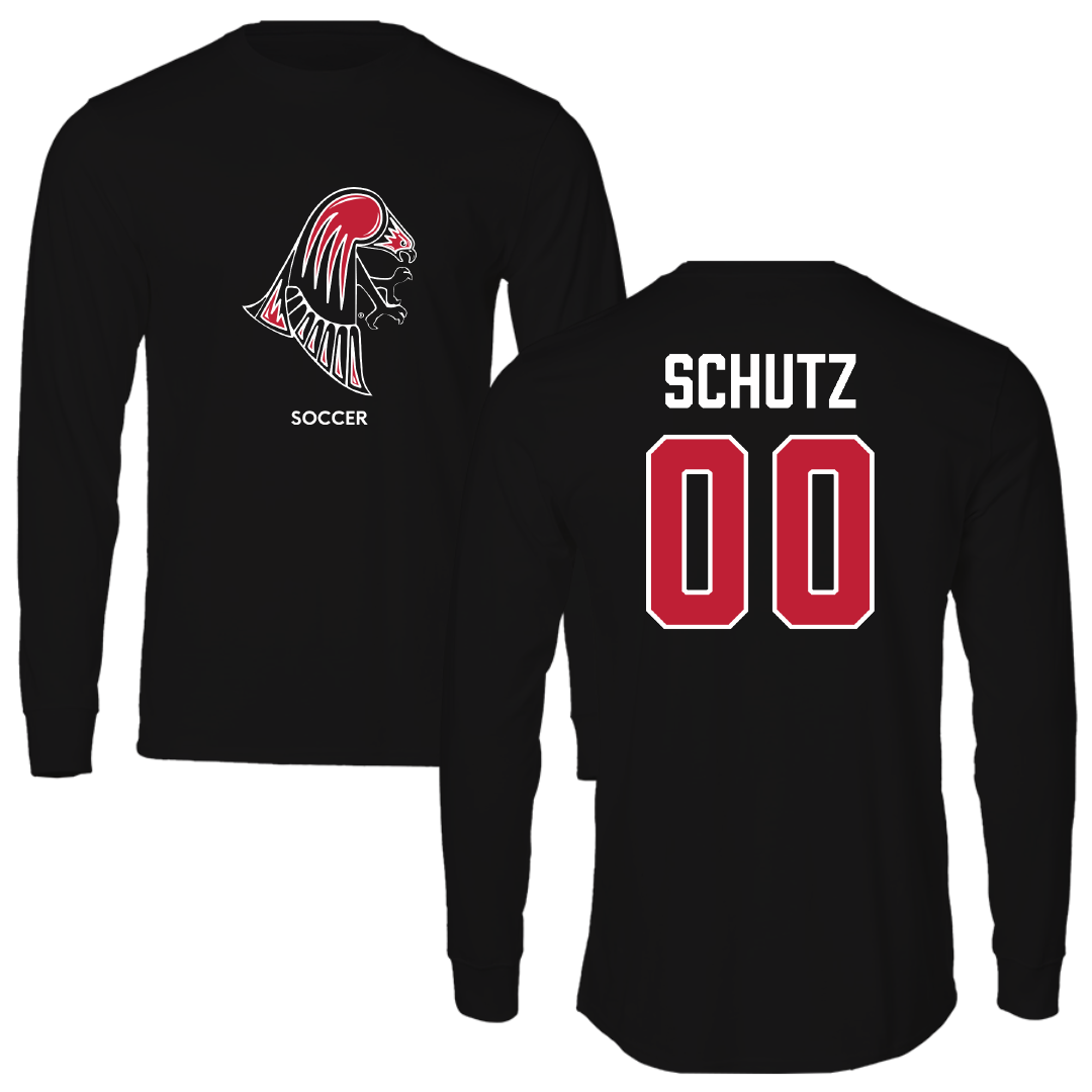 University of Wisconsin-River Falls Soccer (W) Black Mascot Performance Long Sleeve - #00 Lauryn Schutz