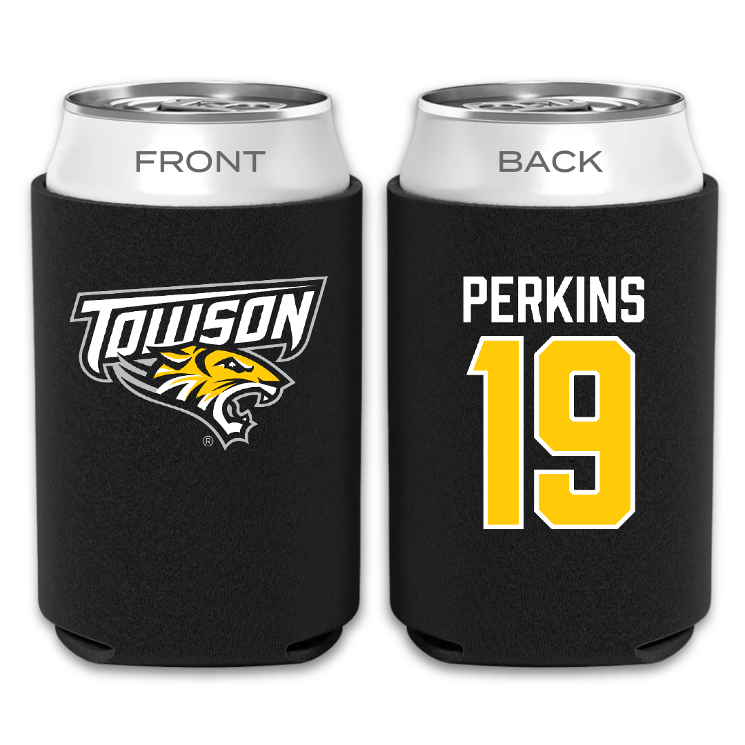 Towson University Football Black Can Cooler - #19 Zay Perkins