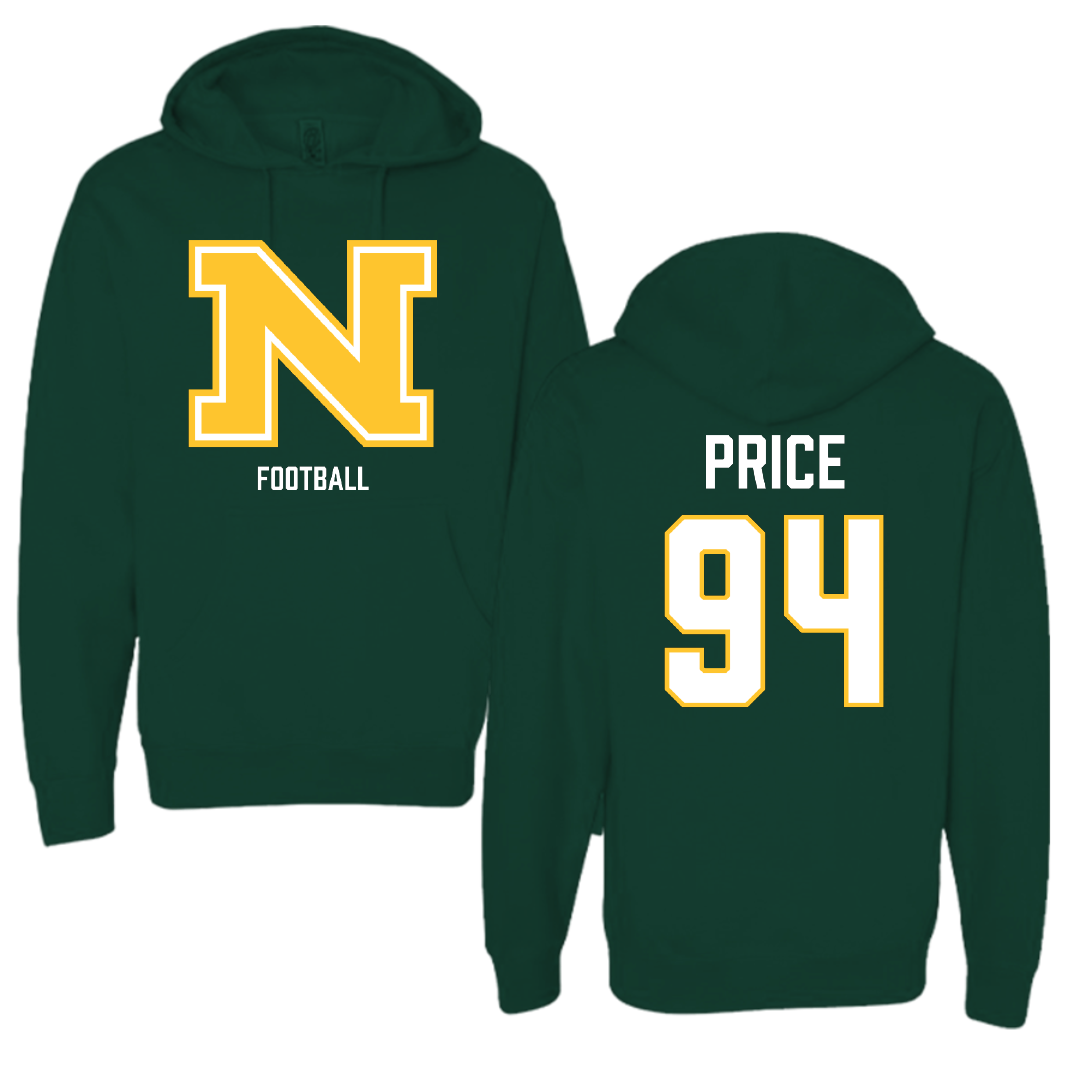 Northern Michigan University Football Forest Green Hoodie - #94 Jake Price