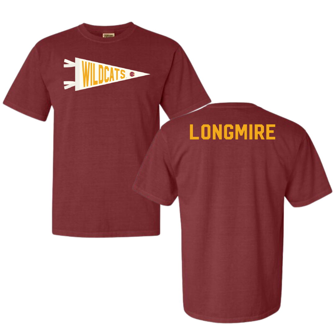 Bethune-Cookman University TF and XC Maroon Pennant Comfort Colors Tee - Ryan Longmire