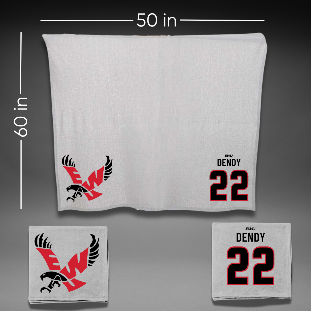 Eastern Washington University Football Gray Blanket - #22 Amir Dendy